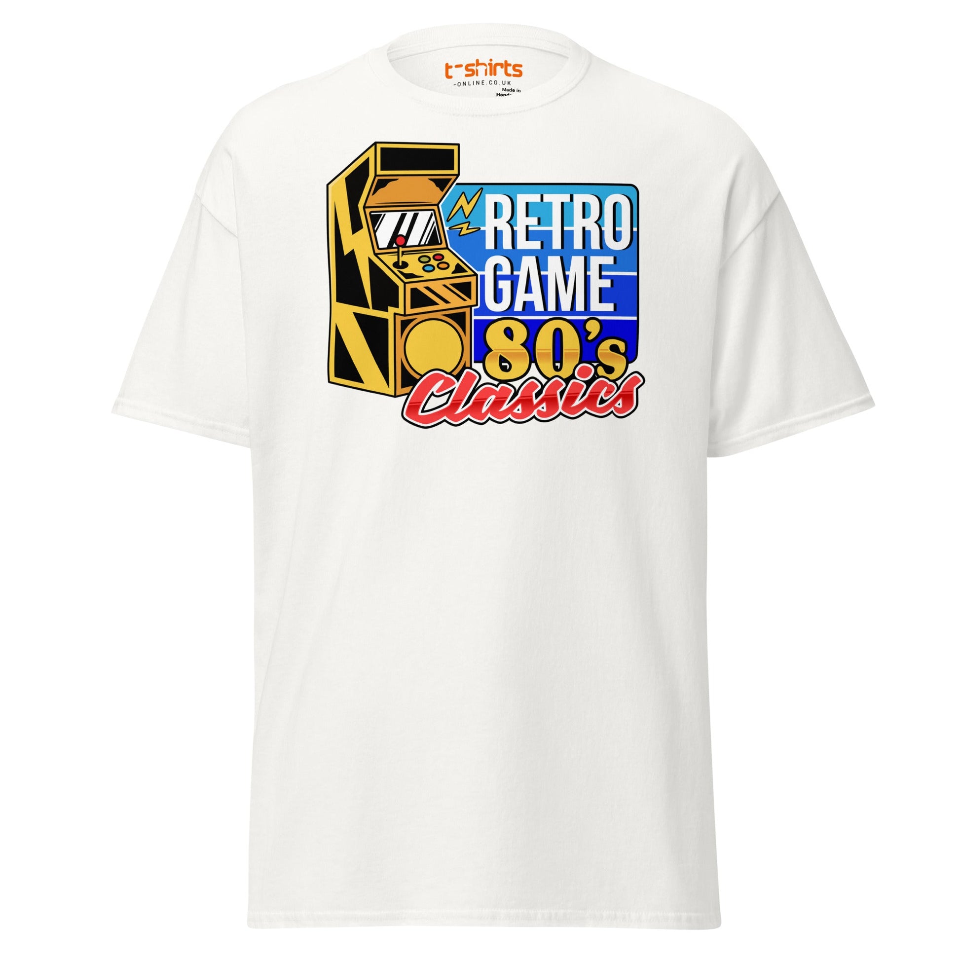 Retro Game 80’s Classics T-Shirt | Vintage Arcade Tee - White - T-Shirts Online