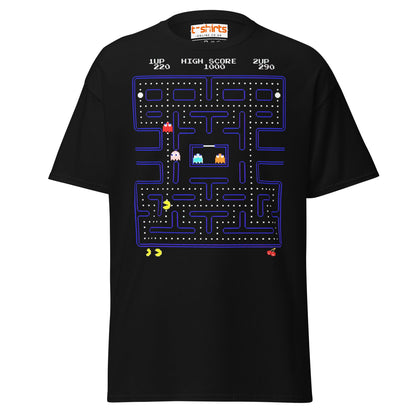 Retro Pac - Man Arcade T-Shirt | Classic Gamer Tee - Black - T-Shirts Online