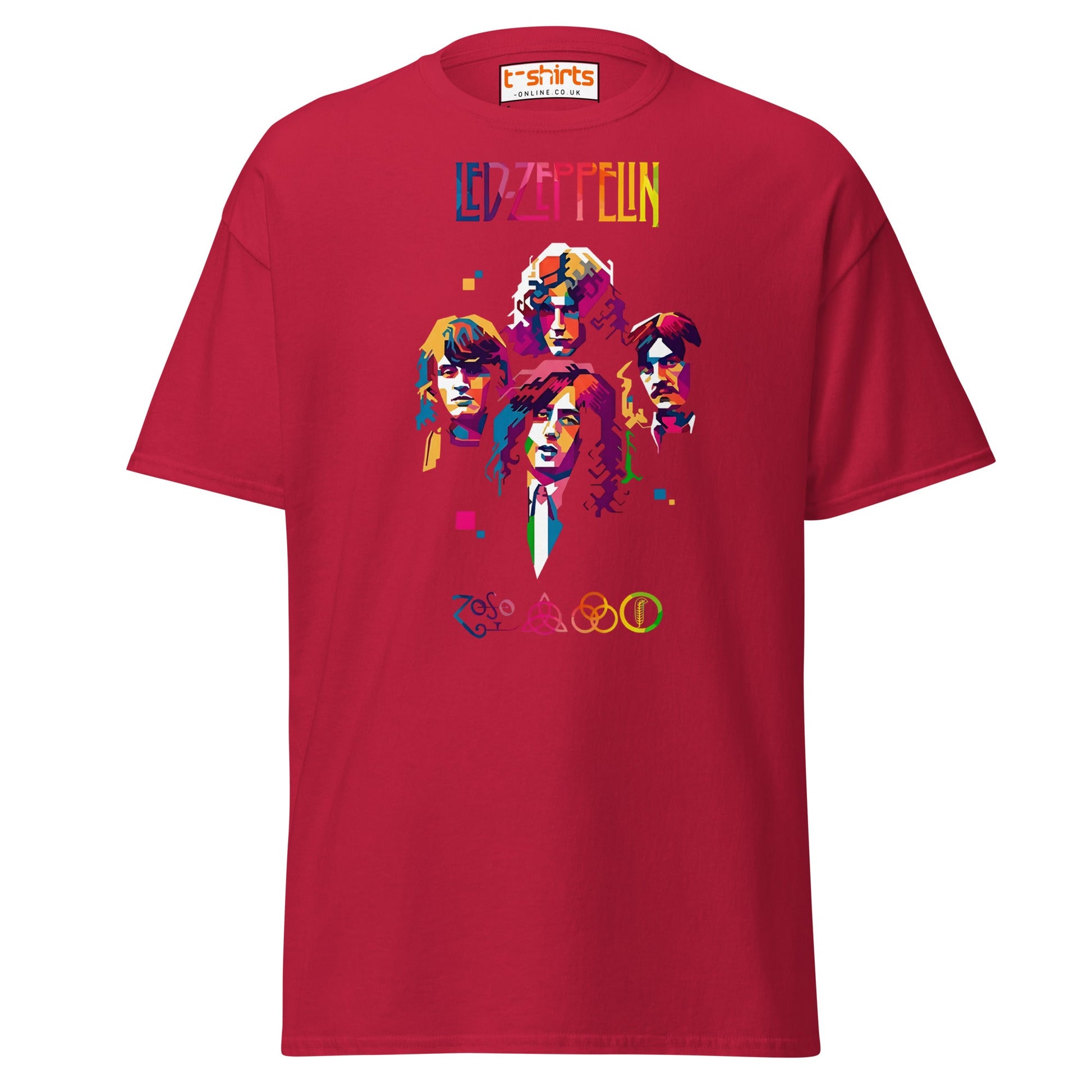 Retro Rock Band Pop Art T-Shirt - Cardinal - T-Shirts Online