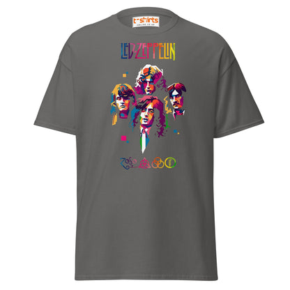 Retro Rock Band Pop Art T-Shirt - Charcoal - T-Shirts Online