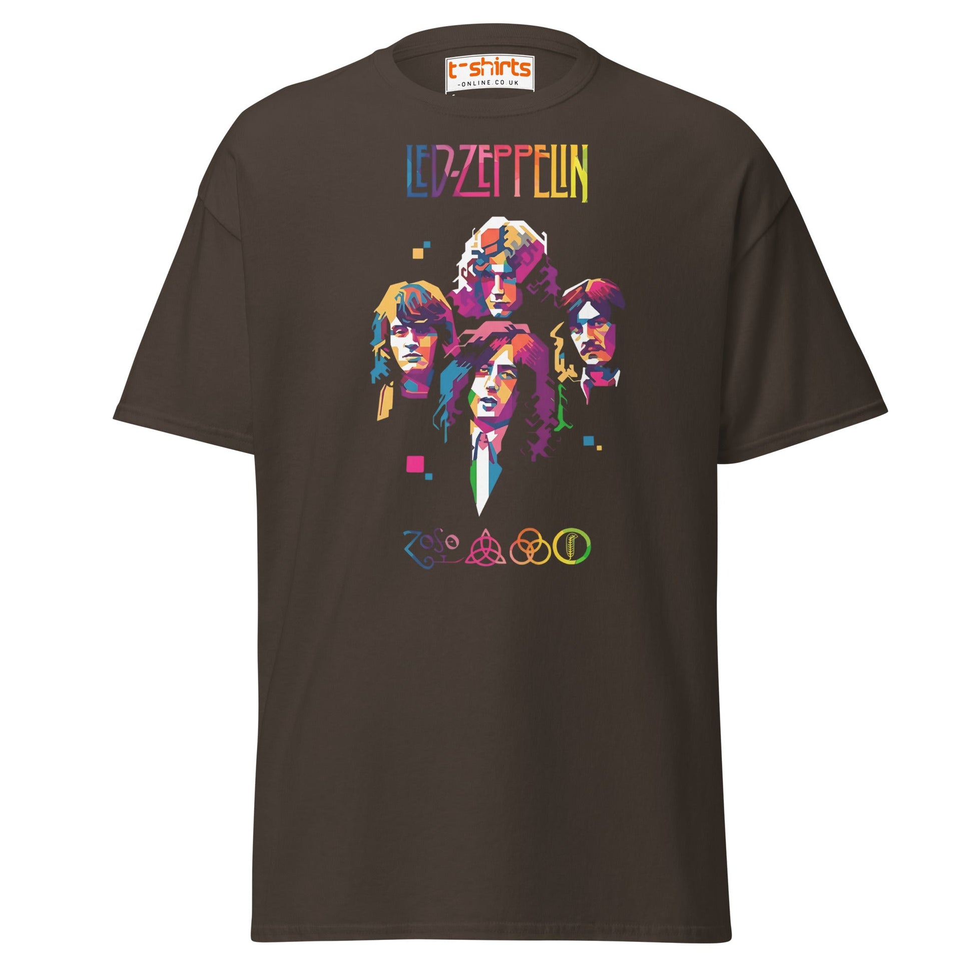 Retro Rock Band Pop Art T-Shirt - Dark Chocolate - T-Shirts Online