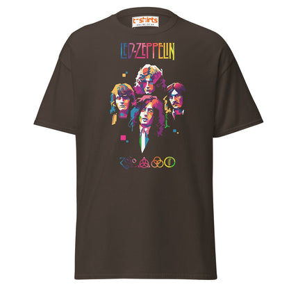 Retro Rock Band Pop Art T-Shirt - Dark Chocolate - T-Shirts Online