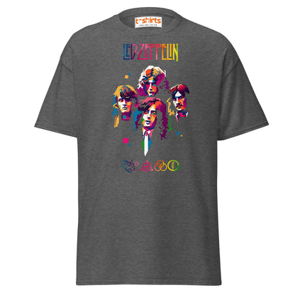 Retro Rock Band Pop Art T-Shirt - Dark Heather - T-Shirts Online