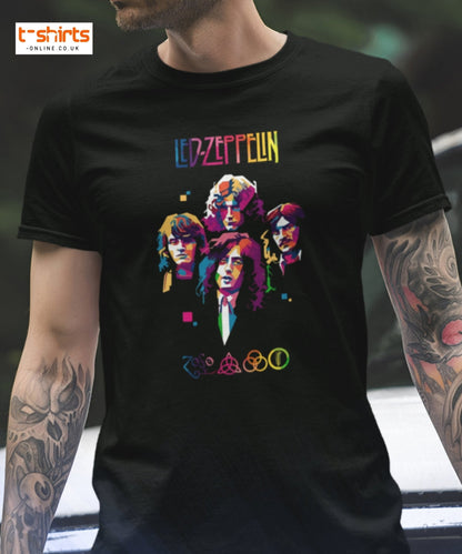 Retro Rock Band Pop Art T-Shirt - Maroon - T-Shirts Online