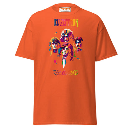 Retro Rock Band Pop Art T-Shirt - Orange - T-Shirts Online