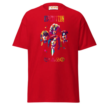 Retro Rock Band Pop Art T-Shirt - Red - T-Shirts Online