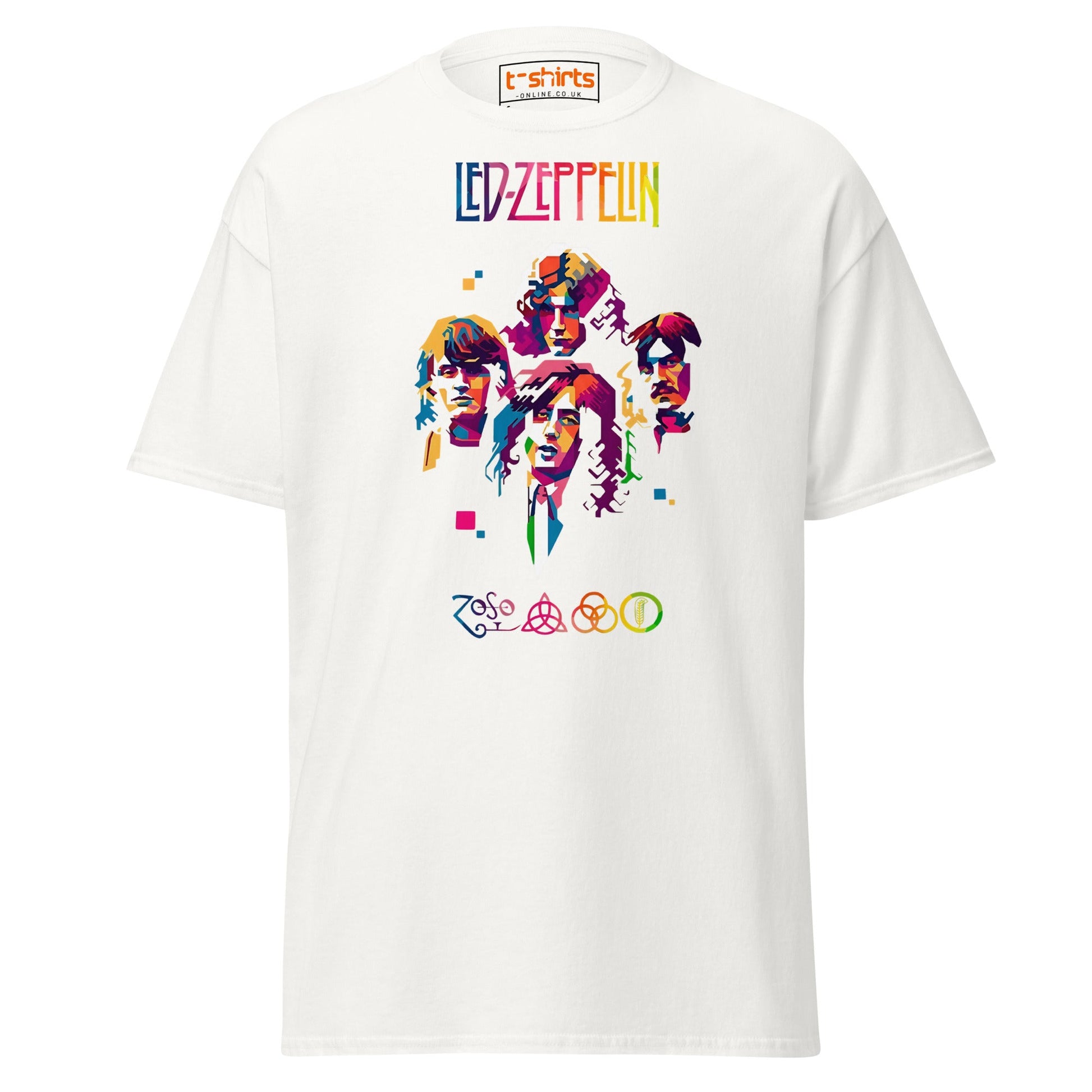 Retro Rock Band Pop Art T-Shirt - White - T-Shirts Online