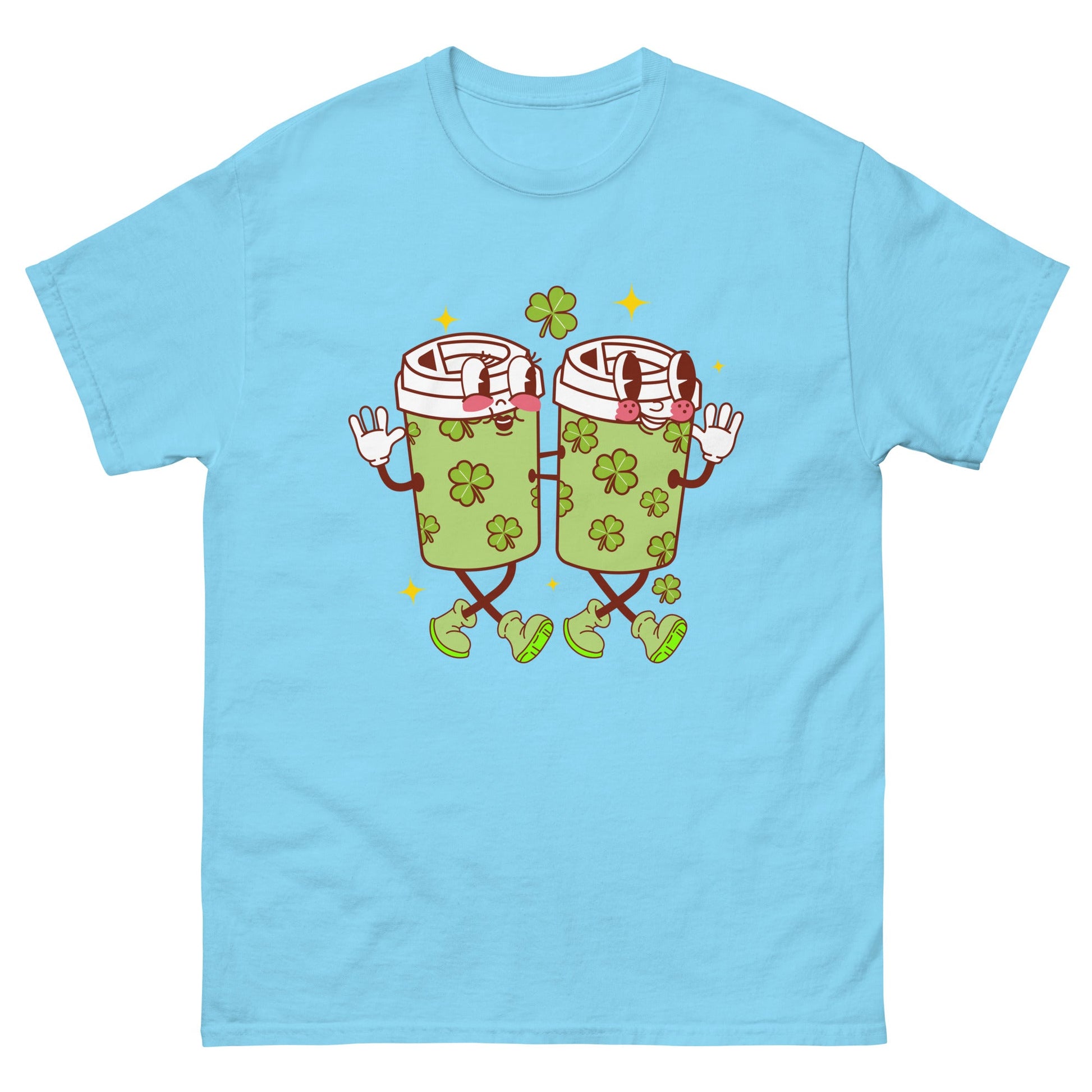 Retro St Pat's | St Patrick's Day T-Shirt - Sky - T-Shirts Online