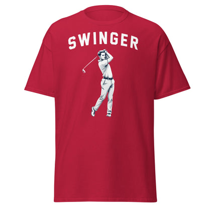 Retro Swinger Golf T-Shirt - Funny Golfer Graphic Tee - Cardinal - T-Shirts Online