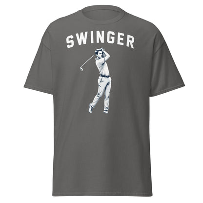 Retro Swinger Golf T-Shirt - Funny Golfer Graphic Tee - Charcoal - T-Shirts Online