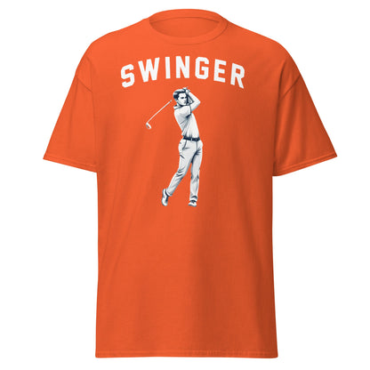 Retro Swinger Golf T-Shirt - Funny Golfer Graphic Tee - Orange - T-Shirts Online