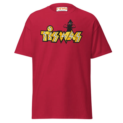 Retro Tiswas Logo T-Shirt – 80s UK TV Nostalgia Tee - Cardinal - T-Shirts Online