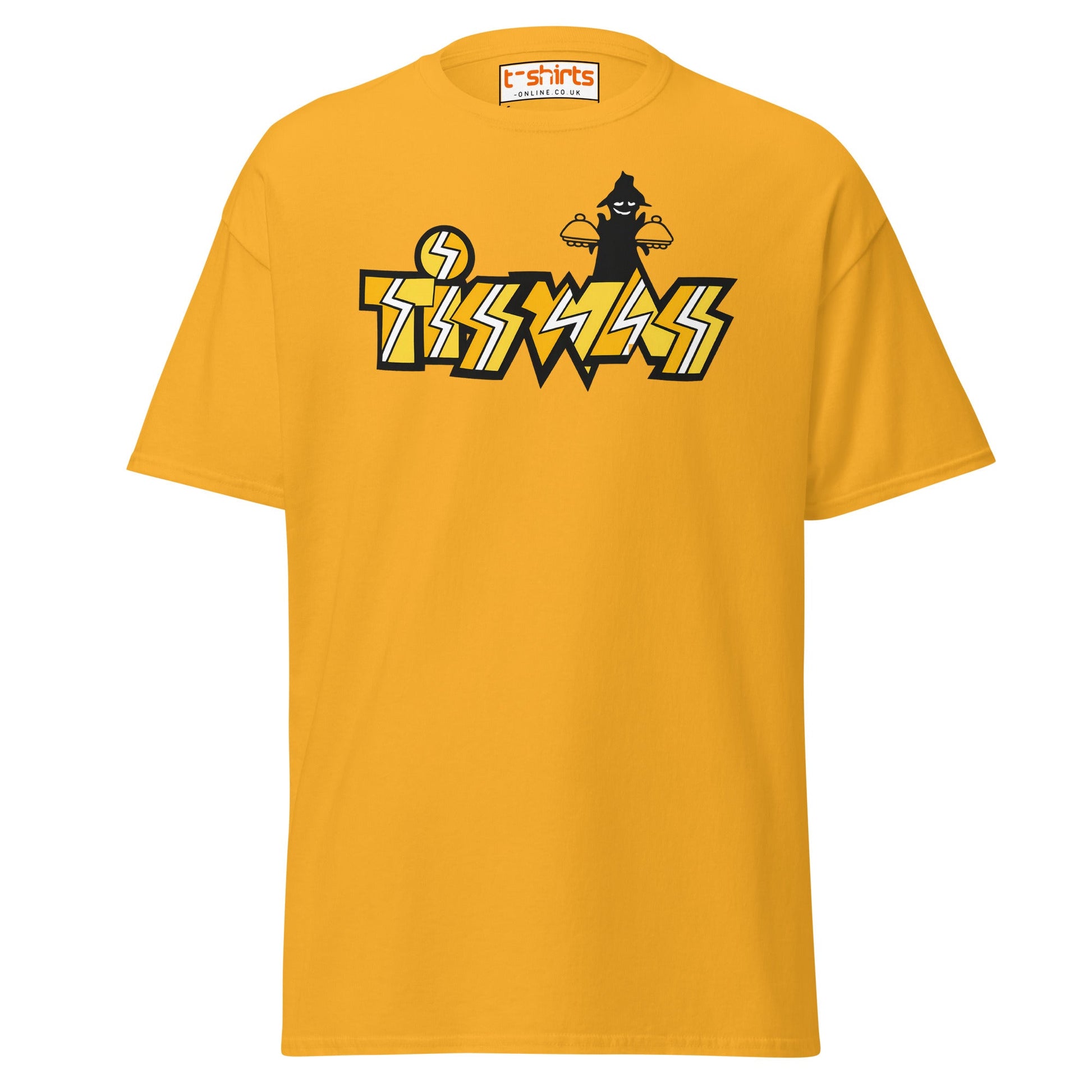 Retro Tiswas Logo T-Shirt – 80s UK TV Nostalgia Tee - Gold - T-Shirts Online