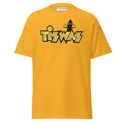 Retro Tiswas Logo T-Shirt – 80s UK TV Nostalgia Tee - Gold - T-Shirts Online