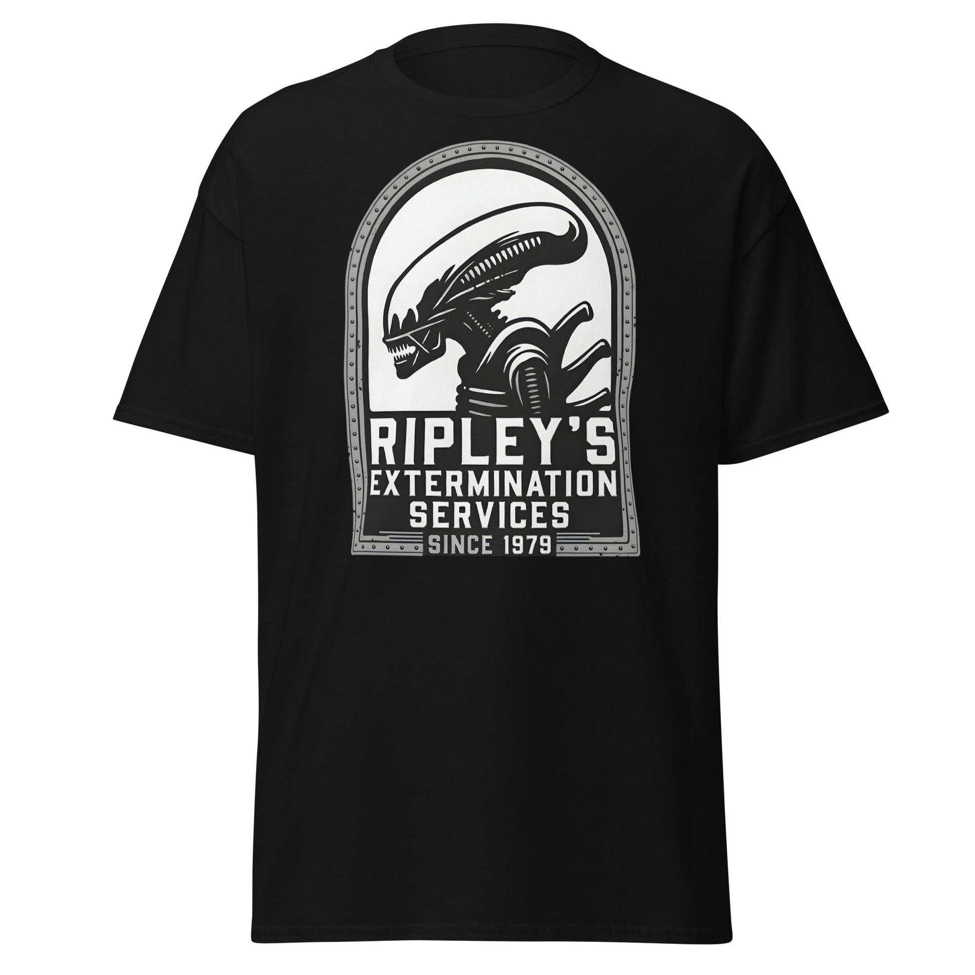 Ripley's Extermination Services T-Shirt - Parody Alien Fan Gear - Black - T-Shirts Online