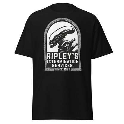 Ripley's Extermination Services T-Shirt - Parody Alien Fan Gear - Black - T-Shirts Online