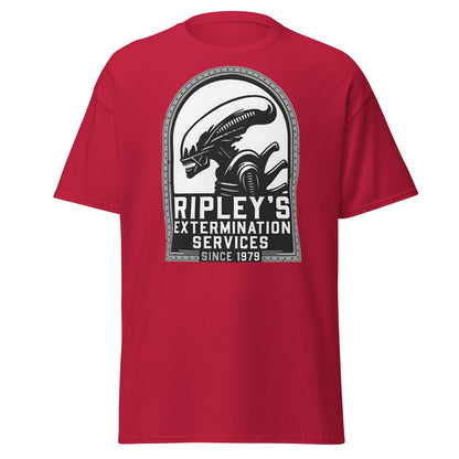Ripley's Extermination Services T-Shirt - Parody Alien Fan Gear - Cardinal - T-Shirts Online