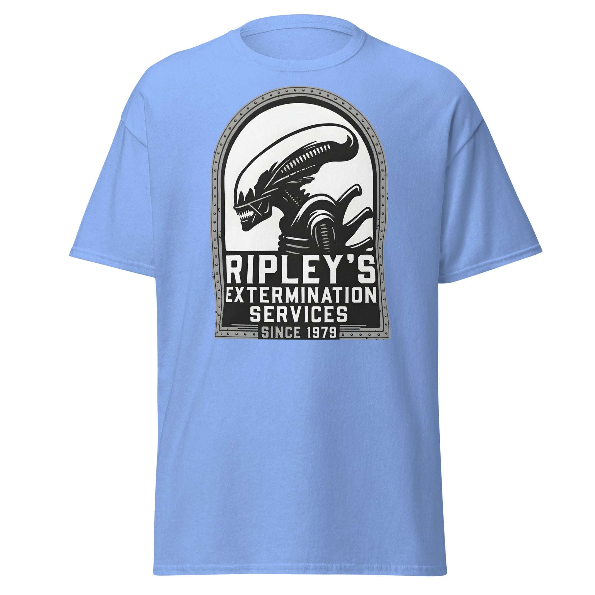 Ripley's Extermination Services T-Shirt - Parody Alien Fan Gear - Carolina Blue - T-Shirts Online