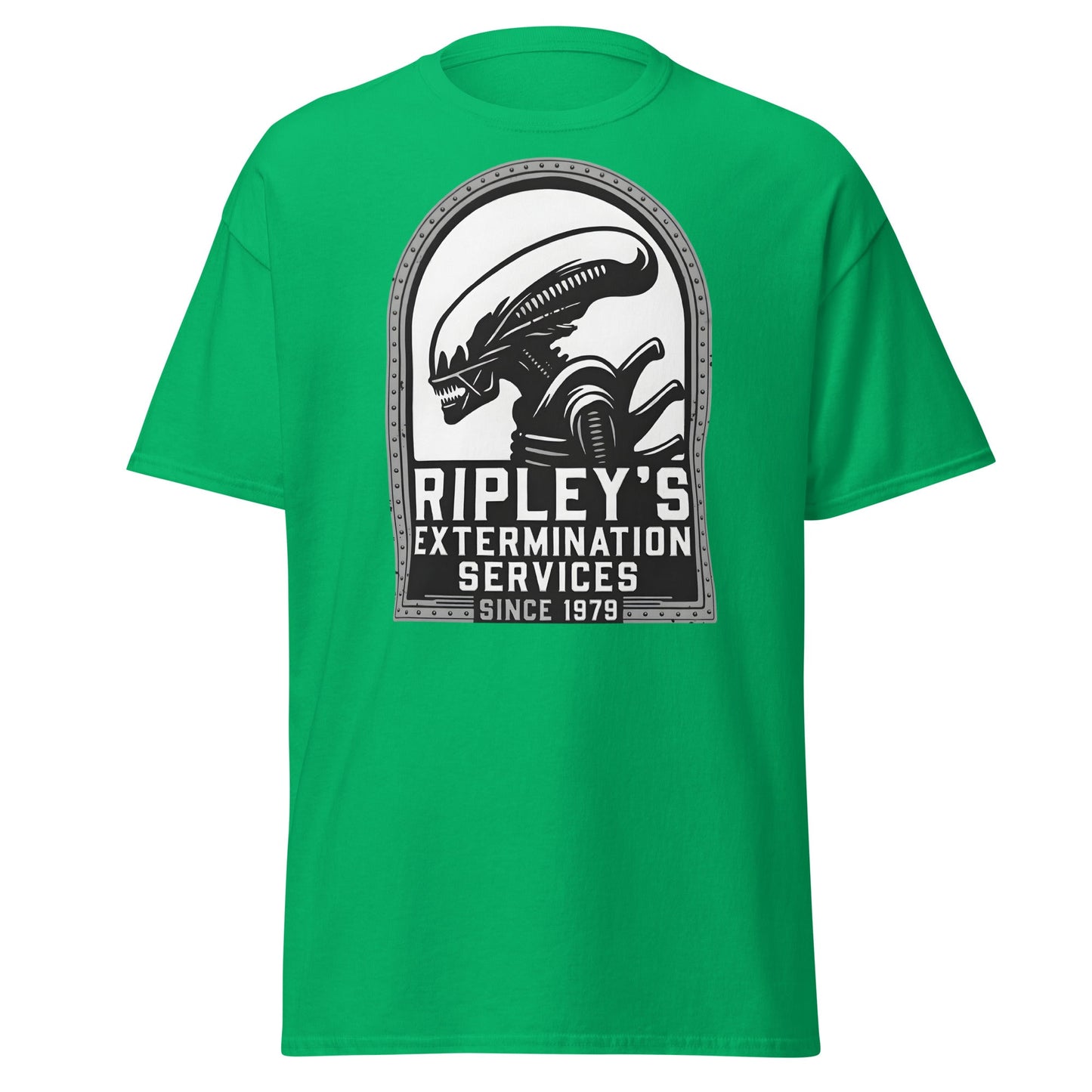 Ripley's Extermination Services T-Shirt - Parody Alien Fan Gear - Irish Green - T-Shirts Online
