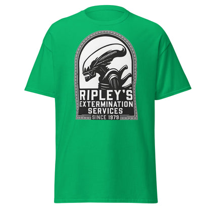 Ripley's Extermination Services T-Shirt - Parody Alien Fan Gear - Irish Green - T-Shirts Online