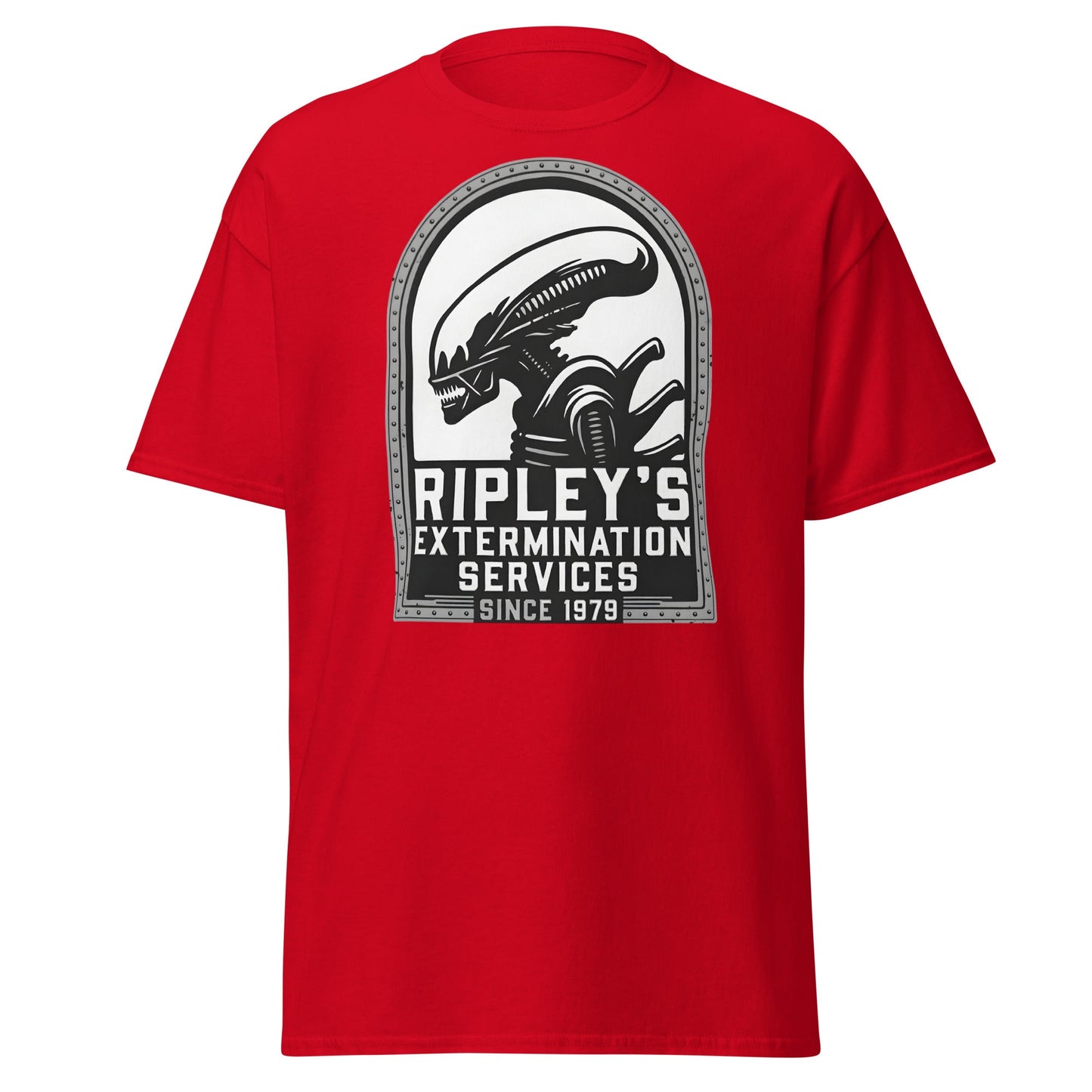 Ripley's Extermination Services T-Shirt - Parody Alien Fan Gear - Red - T-Shirts Online