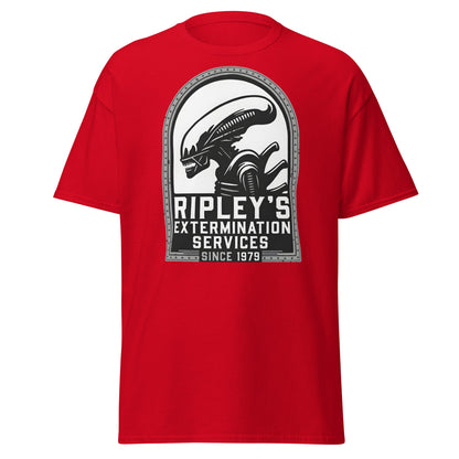 Ripley's Extermination Services T-Shirt - Parody Alien Fan Gear - Red - T-Shirts Online