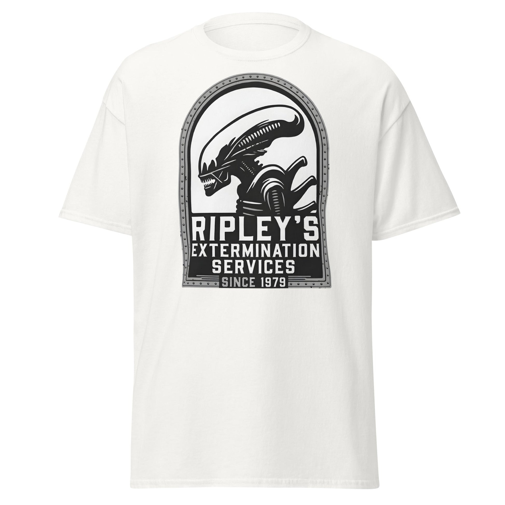Ripley's Extermination Services T-Shirt - Parody Alien Fan Gear - White - T-Shirts Online