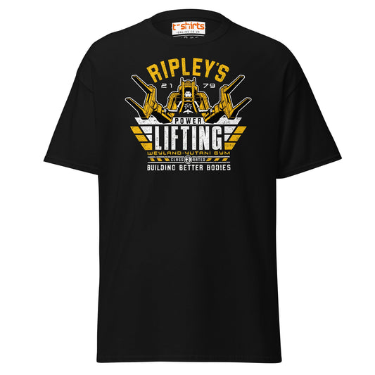Ripley’s Power Lifting T-Shirt | Funny Sci - Fi Gym Tee - Black - T-Shirts Online