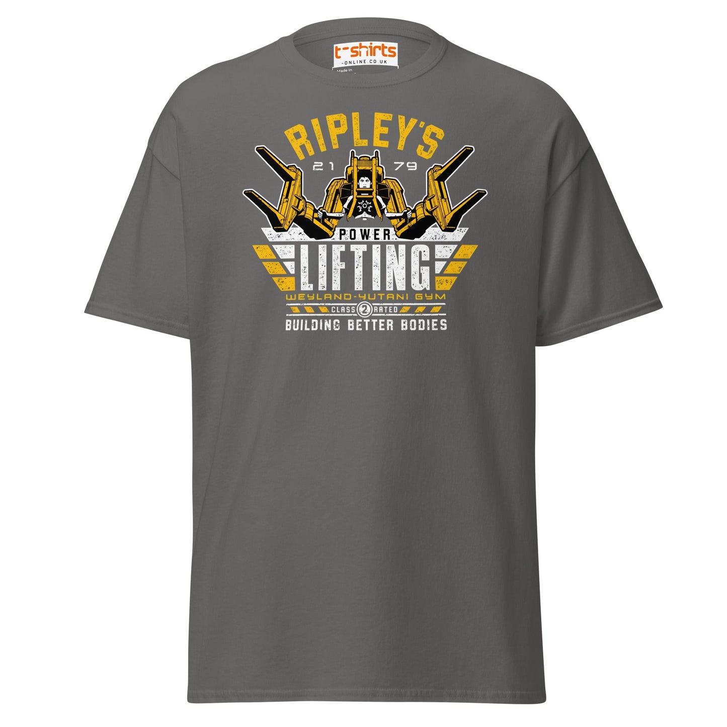 Ripley’s Power Lifting T-Shirt | Funny Sci - Fi Gym Tee - Charcoal - T-Shirts Online