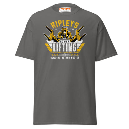 Ripley’s Power Lifting T-Shirt | Funny Sci - Fi Gym Tee - Charcoal - T-Shirts Online