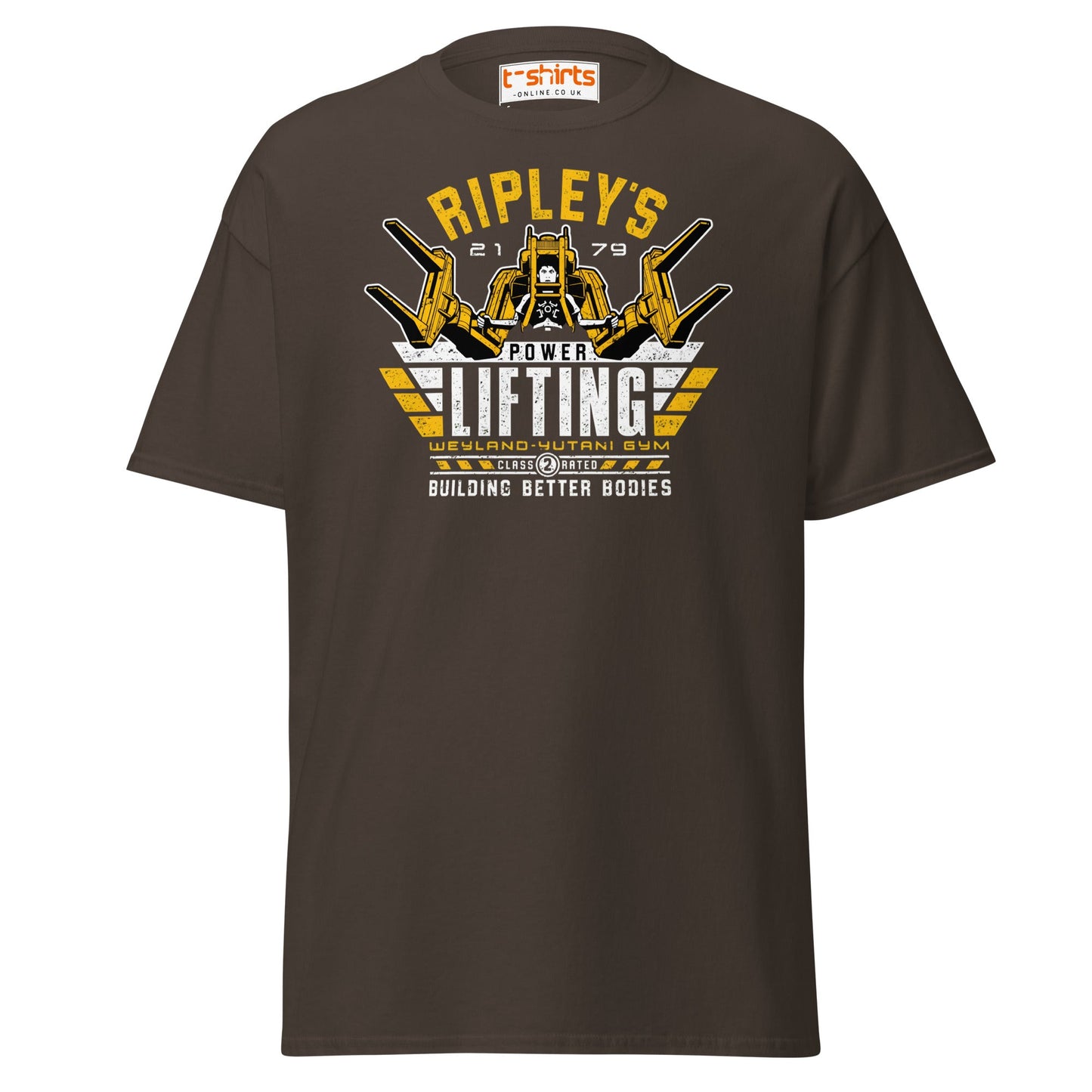 Ripley’s Power Lifting T-Shirt | Funny Sci - Fi Gym Tee - Dark Chocolate - T-Shirts Online