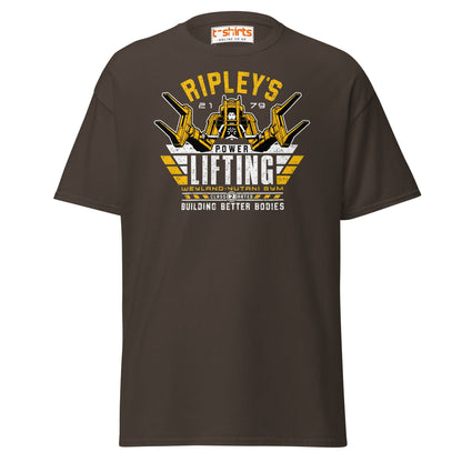Ripley’s Power Lifting T-Shirt | Funny Sci - Fi Gym Tee - Dark Chocolate - T-Shirts Online