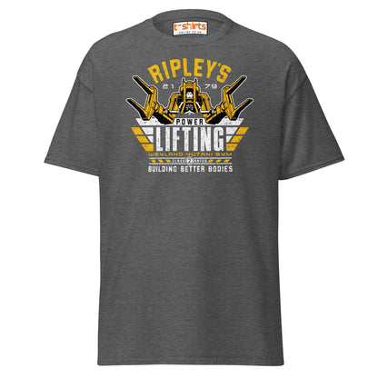 Ripley’s Power Lifting T-Shirt | Funny Sci - Fi Gym Tee - Dark Heather - T-Shirts Online