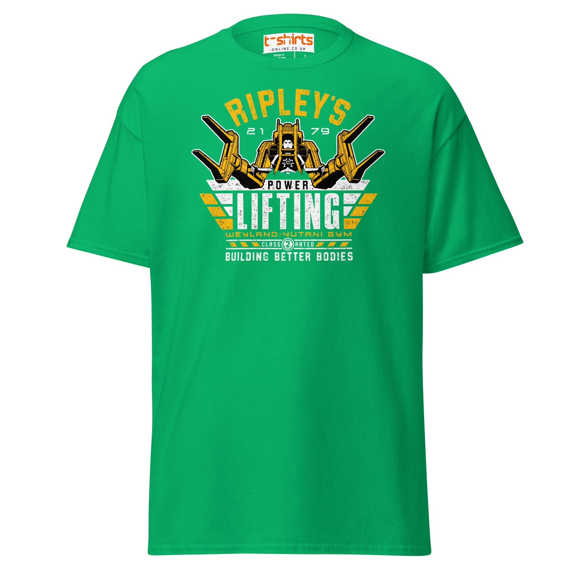 Ripley’s Power Lifting T-Shirt | Funny Sci - Fi Gym Tee - Irish Green - T-Shirts Online
