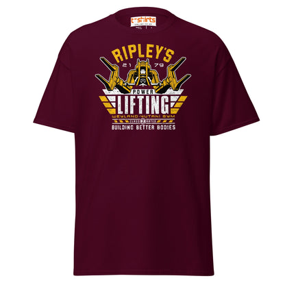 Ripley’s Power Lifting T-Shirt | Funny Sci - Fi Gym Tee - Maroon - T-Shirts Online