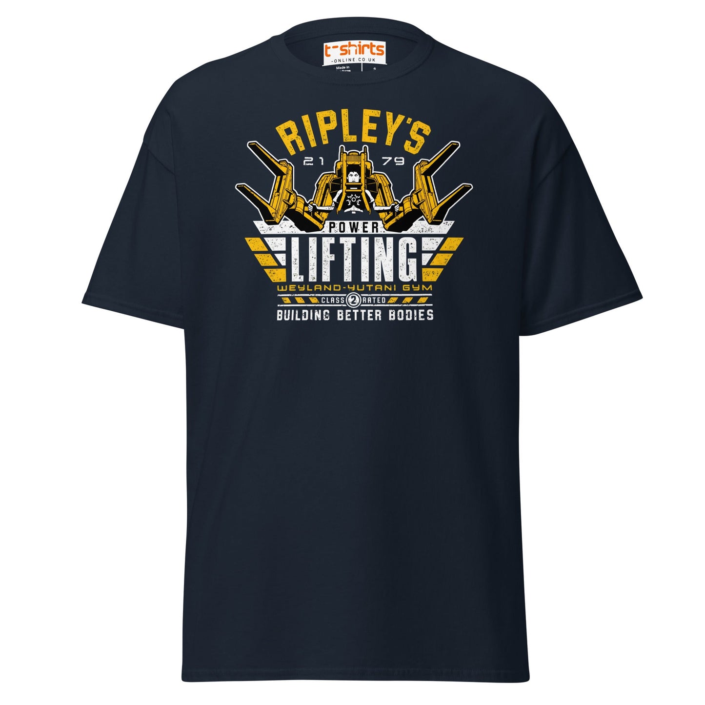 Ripley’s Power Lifting T-Shirt | Funny Sci - Fi Gym Tee - Navy - T-Shirts Online