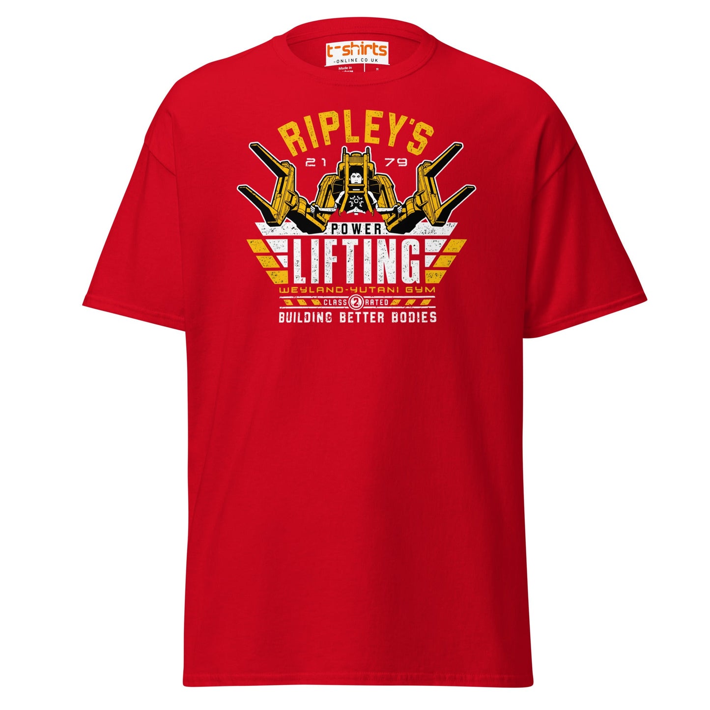 Ripley’s Power Lifting T-Shirt | Funny Sci - Fi Gym Tee - Red - T-Shirts Online