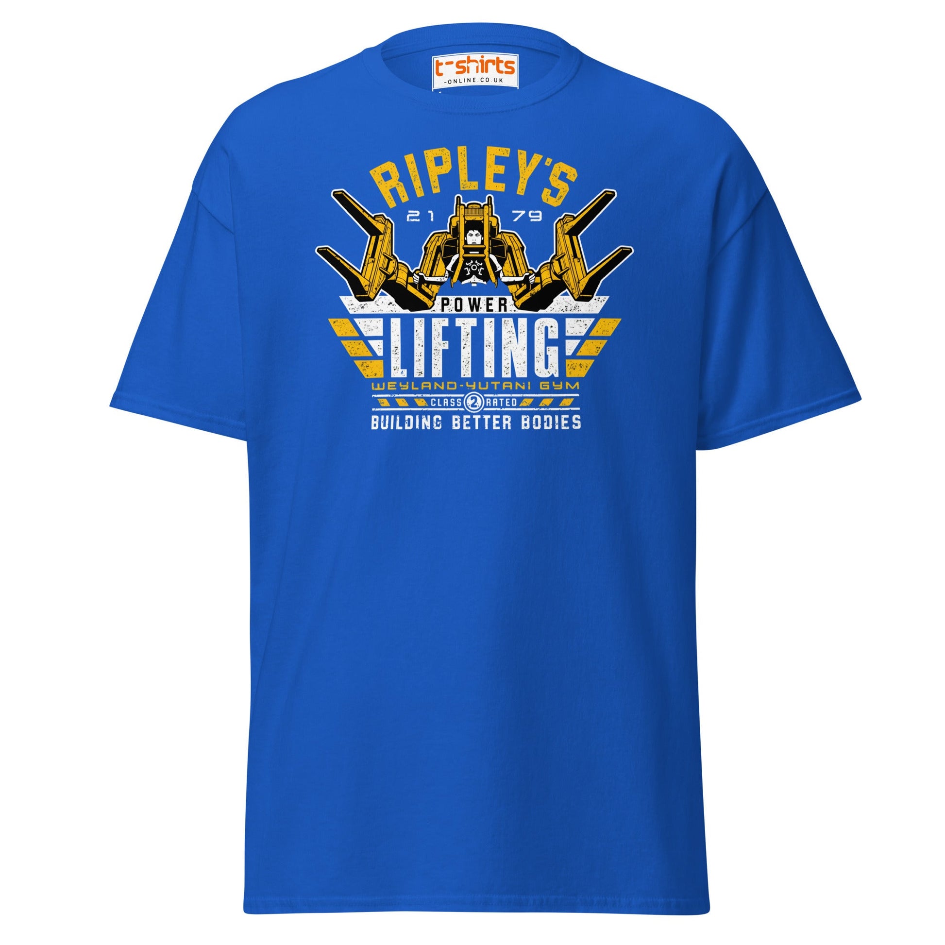 Ripley’s Power Lifting T-Shirt | Funny Sci - Fi Gym Tee - Royal - T-Shirts Online