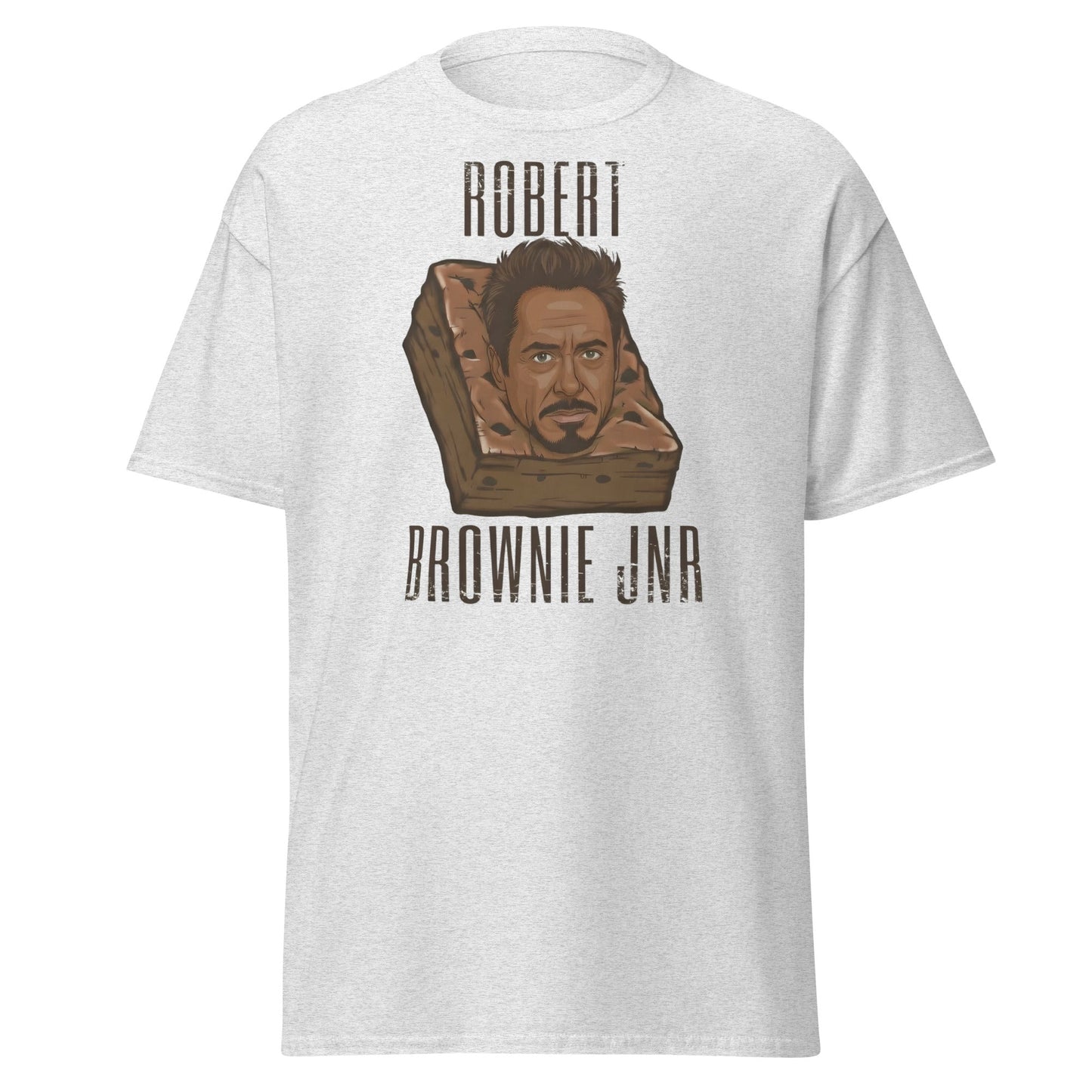 Robert Brownie Jnr T-Shirt | Funny Celebrity Pun Graphic Tee - Ash - T-Shirts Online