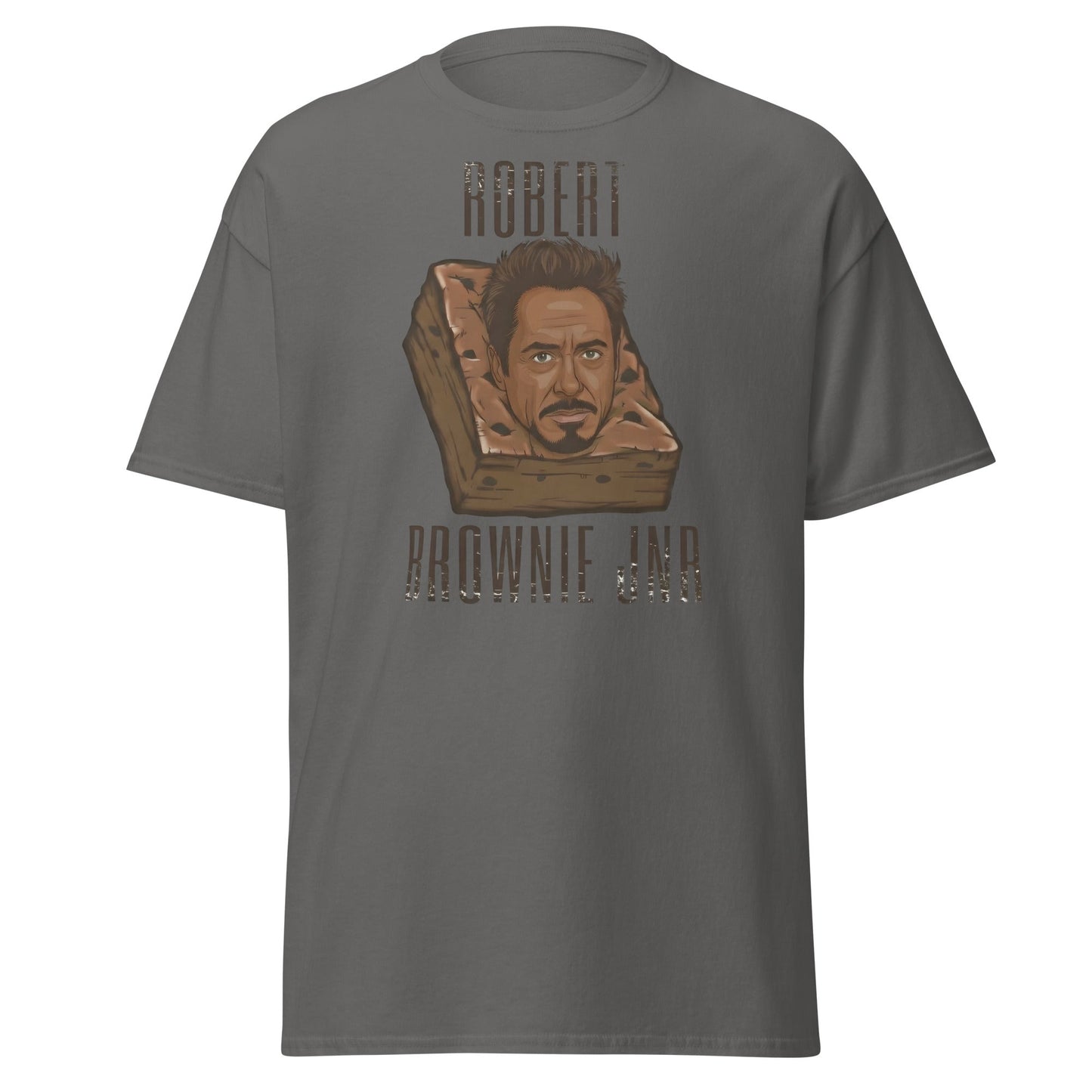 Robert Brownie Jnr T-Shirt | Funny Celebrity Pun Graphic Tee - Charcoal - T-Shirts Online