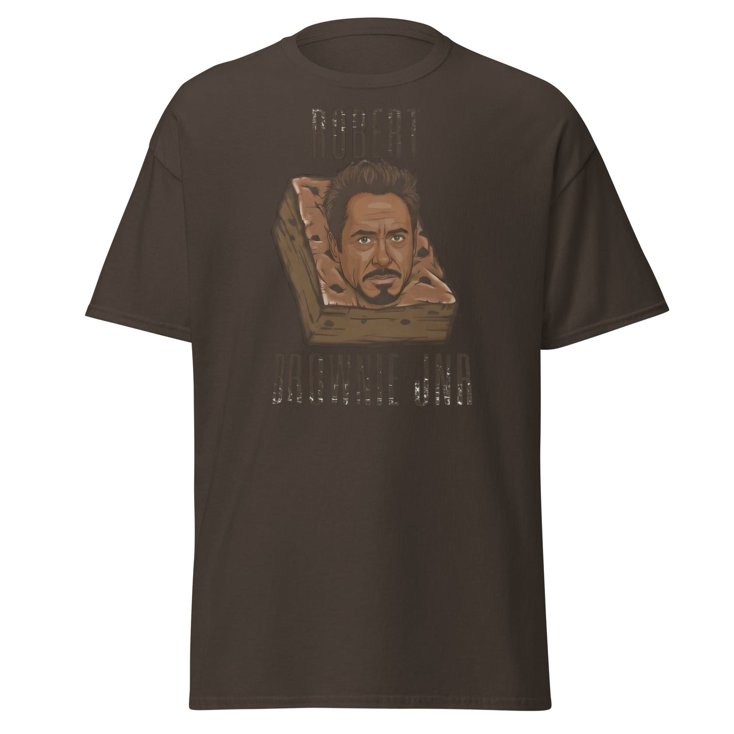 Robert Brownie Jnr T-Shirt | Funny Celebrity Pun Graphic Tee - Dark Chocolate - T-Shirts Online