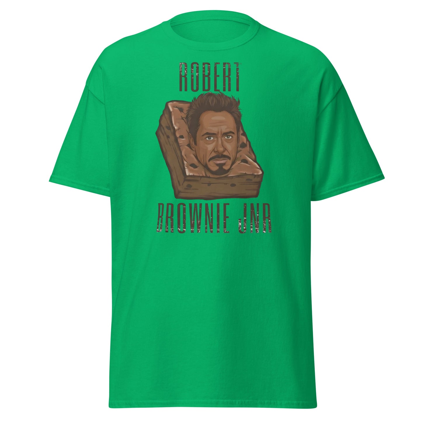 Robert Brownie Jnr T-Shirt | Funny Celebrity Pun Graphic Tee - Irish Green - T-Shirts Online