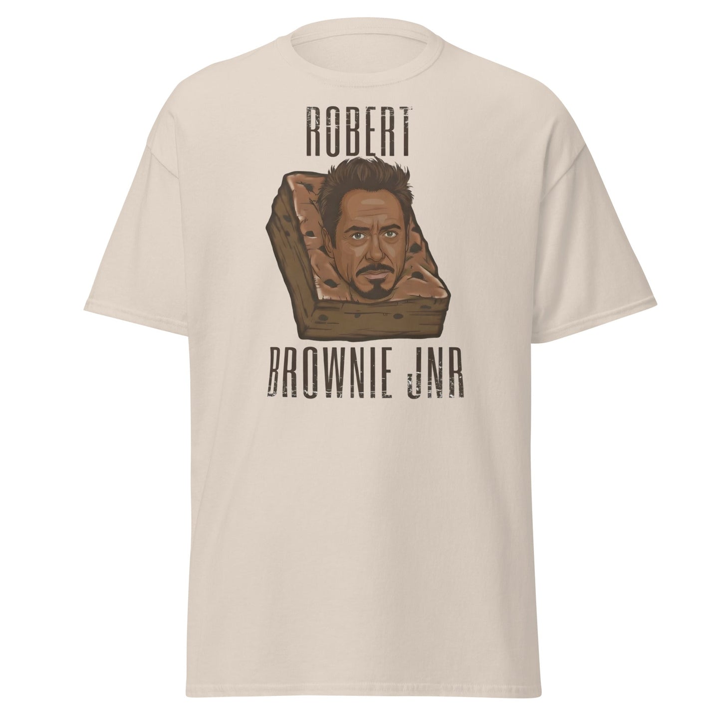 Robert Brownie Jnr T-Shirt | Funny Celebrity Pun Graphic Tee - Natural - T-Shirts Online