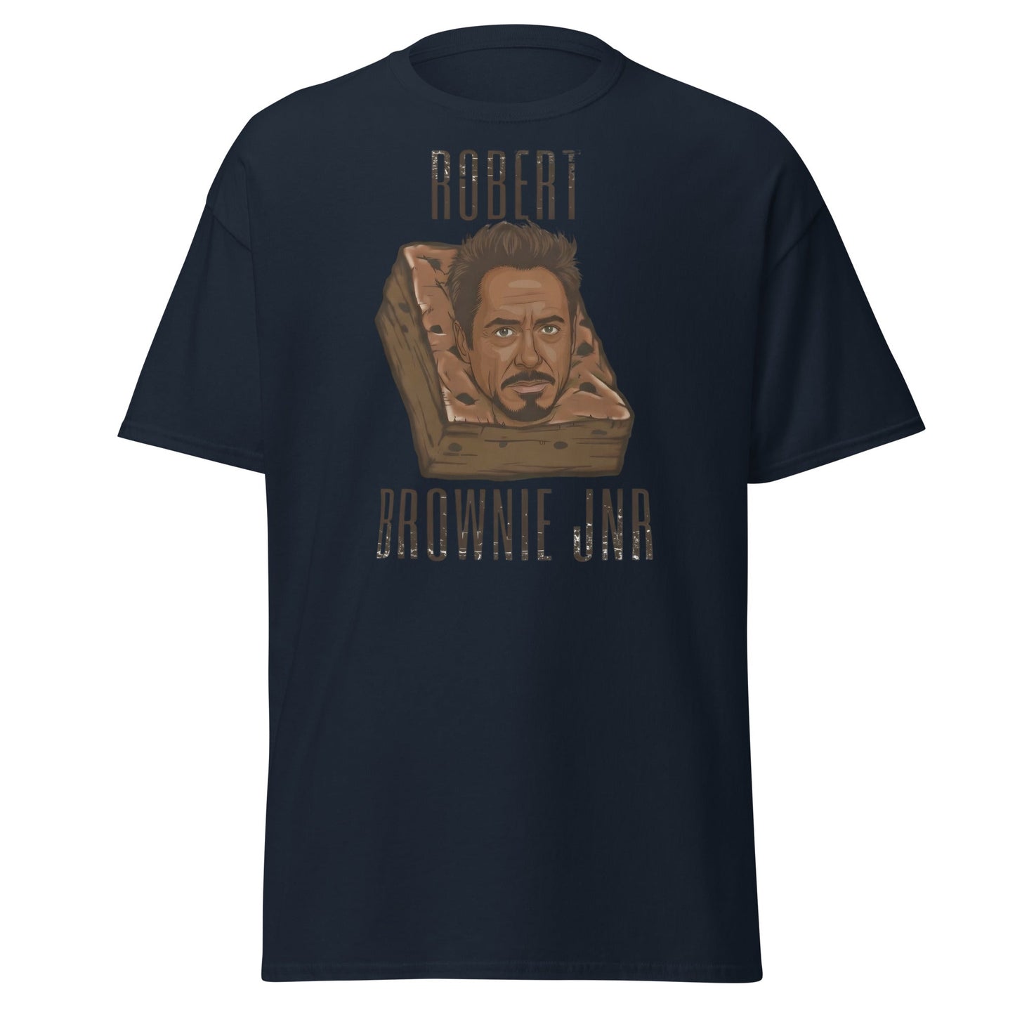 Robert Brownie Jnr T-Shirt | Funny Celebrity Pun Graphic Tee - Navy - T-Shirts Online