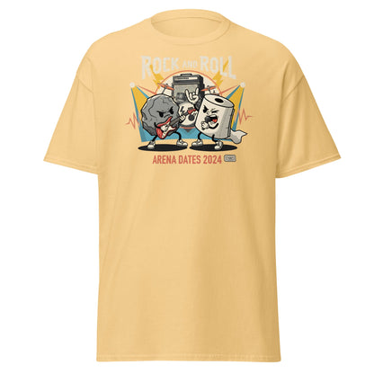 Rock and Roll Arena Dates 2024 Pun T-Shirt - Yellow Haze - T-Shirts Online