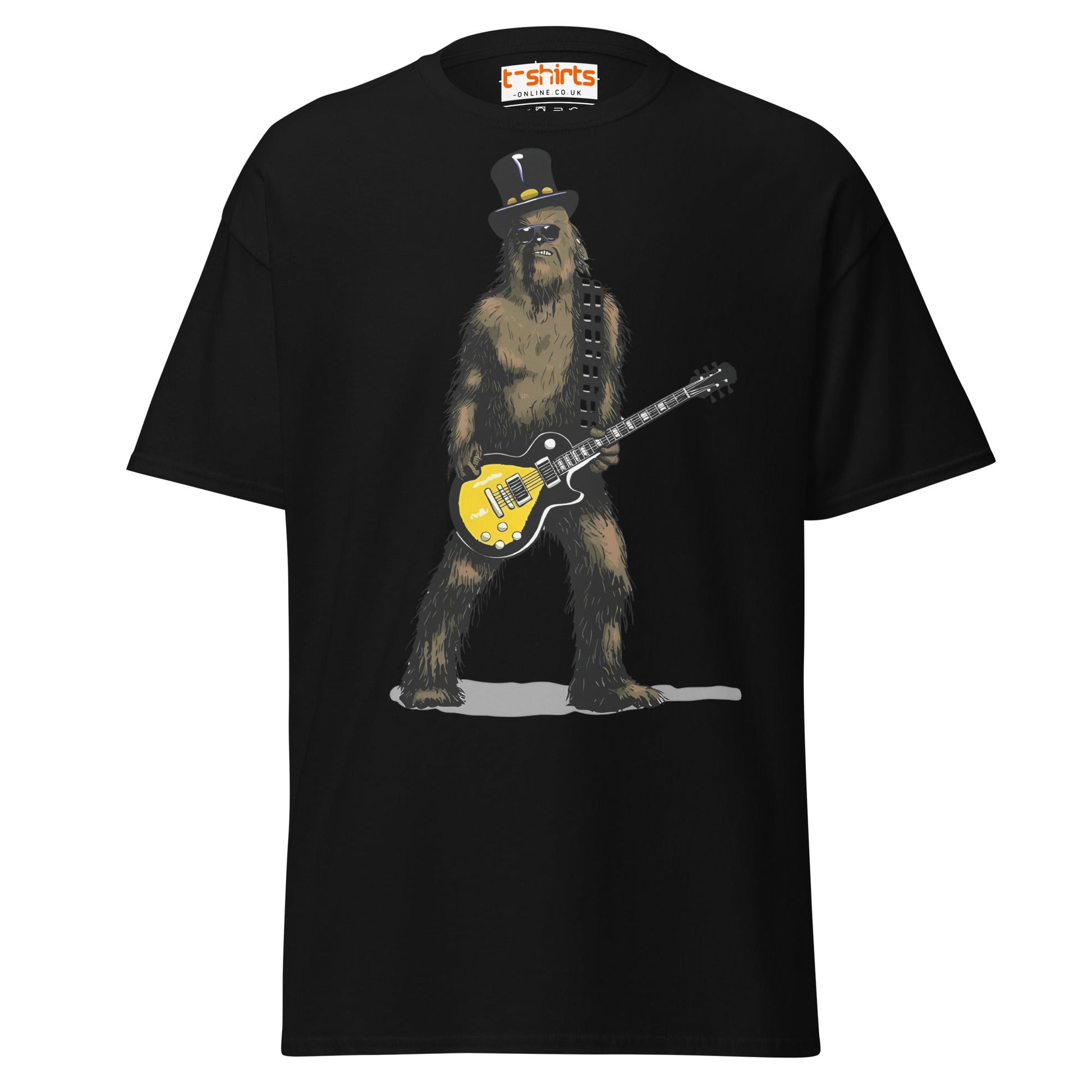 Rock Legend T-Shirt | Funny Guitar Wookiee Parody Tee - Black - T-Shirts Online