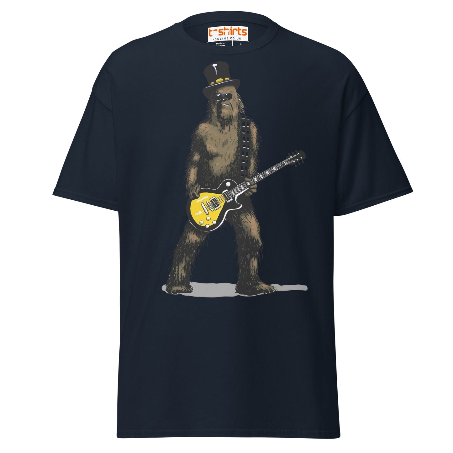 Rock Legend T-Shirt | Funny Guitar Wookiee Parody Tee - Navy - T-Shirts Online