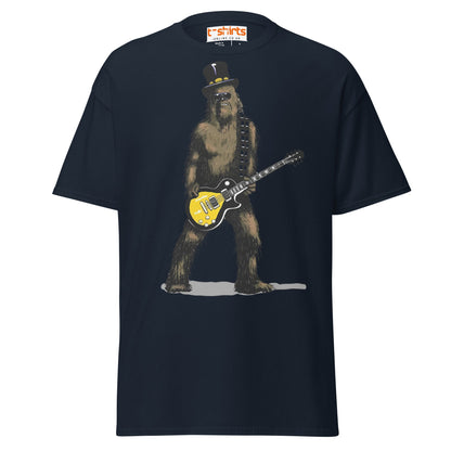 Rock Legend T-Shirt | Funny Guitar Wookiee Parody Tee - Navy - T-Shirts Online