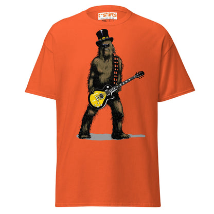 Rock Legend T-Shirt | Funny Guitar Wookiee Parody Tee - Orange - T-Shirts Online