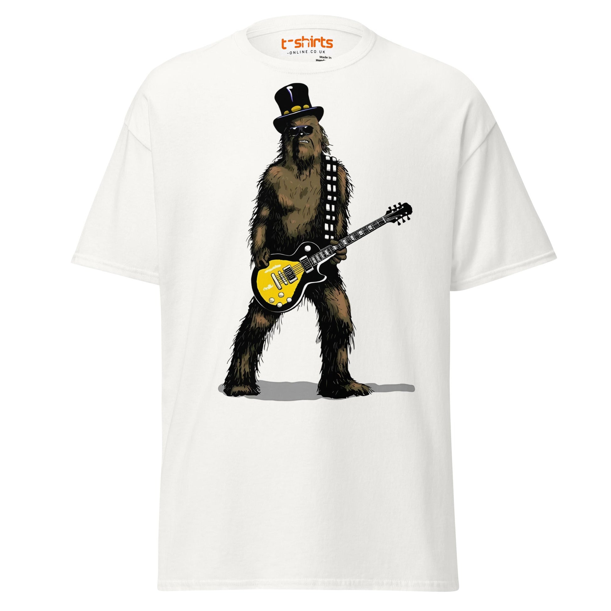 Rock Legend T-Shirt | Funny Guitar Wookiee Parody Tee - White - T-Shirts Online